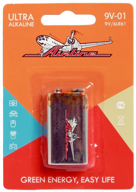 Батарейка AIRLINE 6LR61/ крона 9V