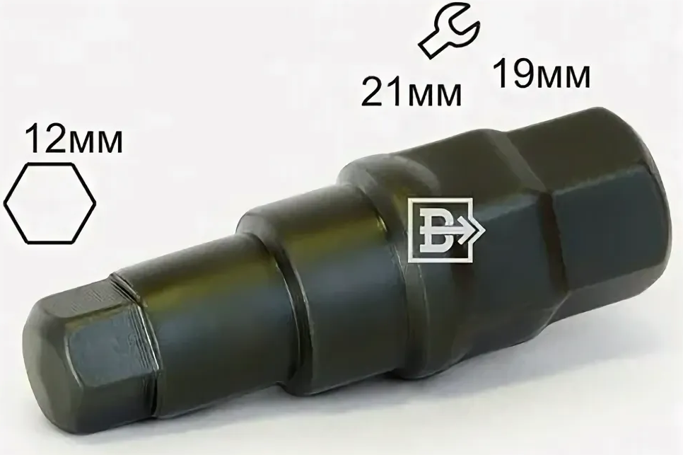 Ключ 19-21 внутр. шестигранник, 12мм. черный