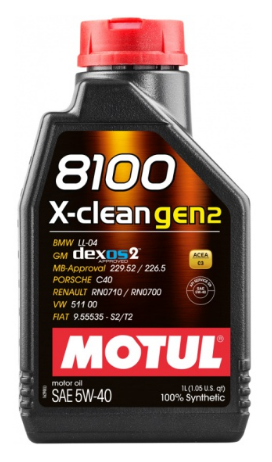 Масло моторное MOTUL 8100 X-clean GEN2 5W40 A3/B4/C3 синт (1л)