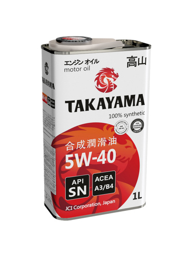 Масло Takayama 5W40 API SN/CF, ACEA A3/B4 синт ( 1л )
