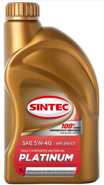 Масло моторное Sintec Platinum 5W40 SN/CF синт (1 л)