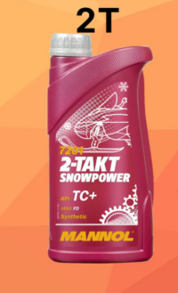 Масло мототехника Mannol 2T Snow Power синтетика (1л)