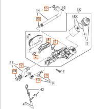 Прокладки теплообменника комплект 9шт GM серии A/Z16/18XER/LET