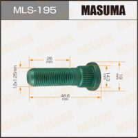 Шпилька колесная NISSAN/SUBARU M12x1.25 (D= 14.3) (Ш6)